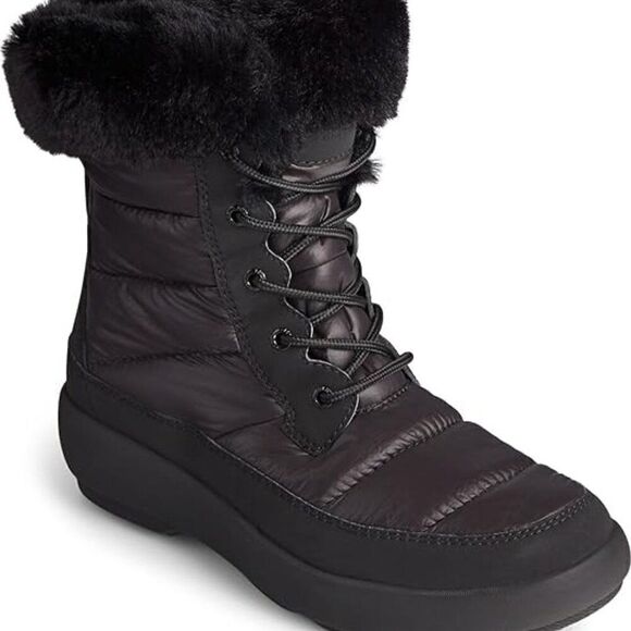 Sperry Bearing Plushwave Snow Boots- Black- Size 9.5 M- NIB - Picture 1 of 9